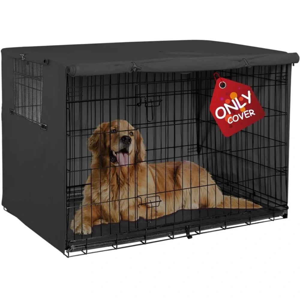 Explore Land Black 42 inches Heavy Duty Polyester Dog 🐕 Crate Cover